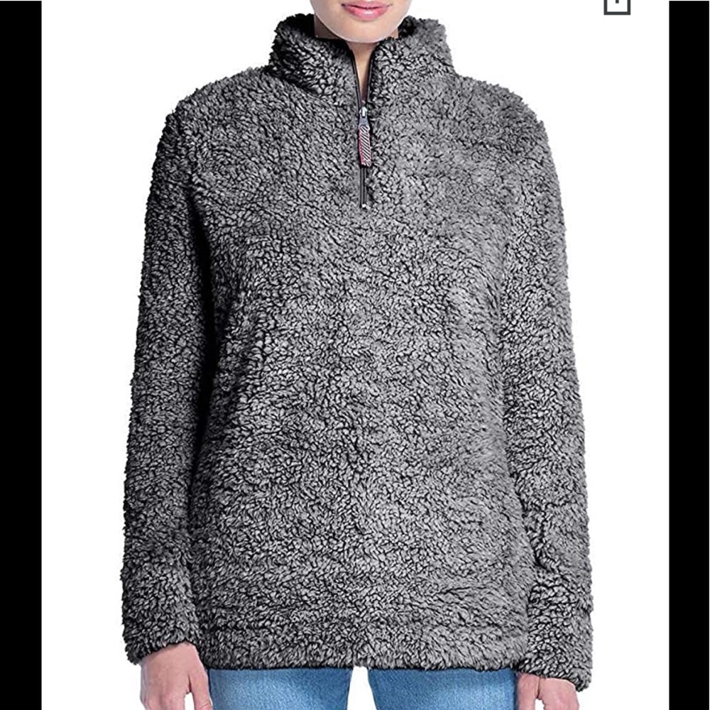 Weatherproof Faux Fur 1/4 Zip Pullover Sweater